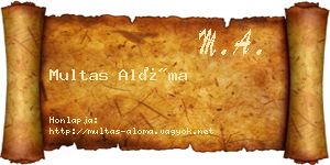 Multas Alóma névjegykártya